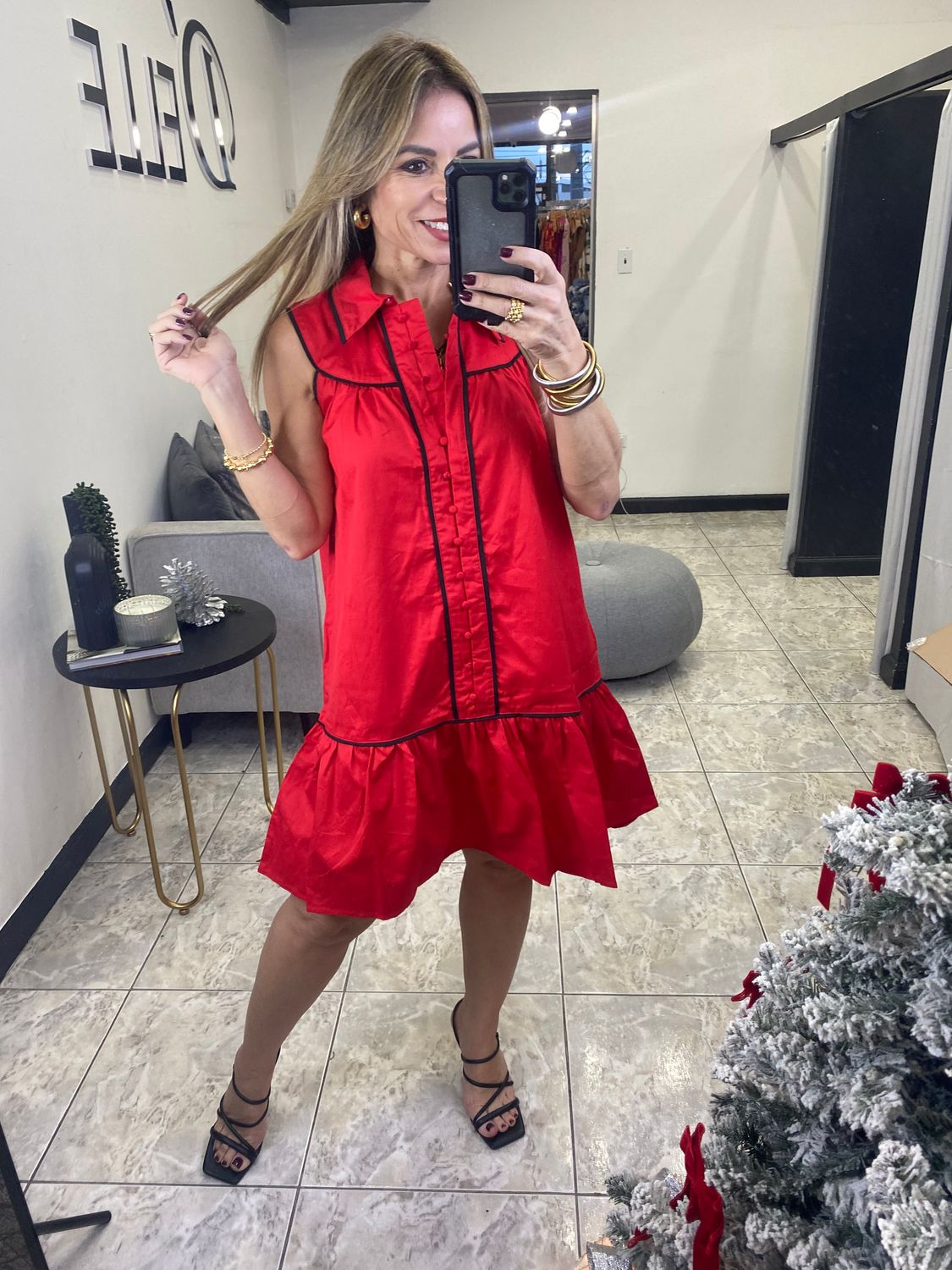 Red Shirt Dress
