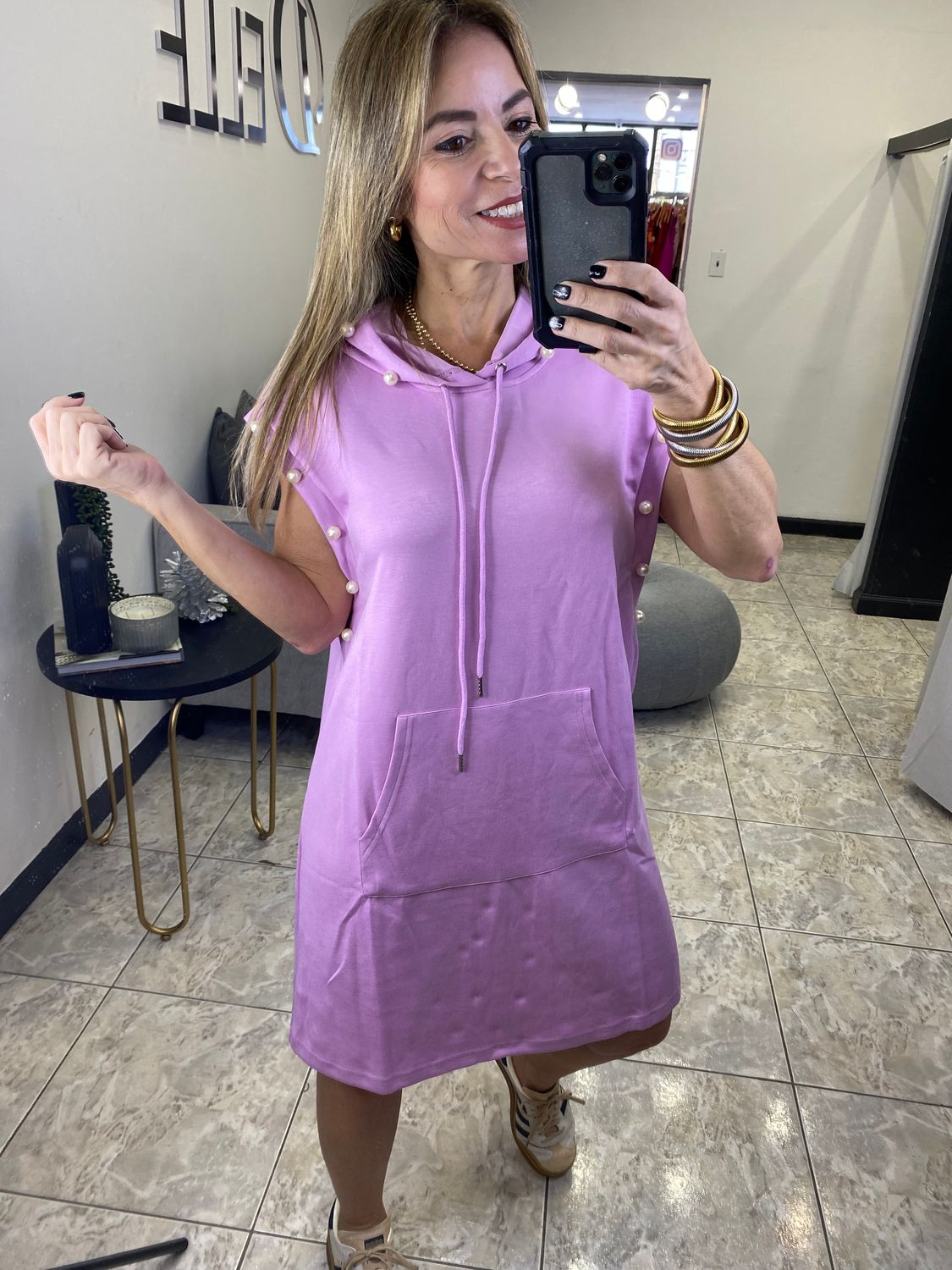 Lilac Hooded Dress