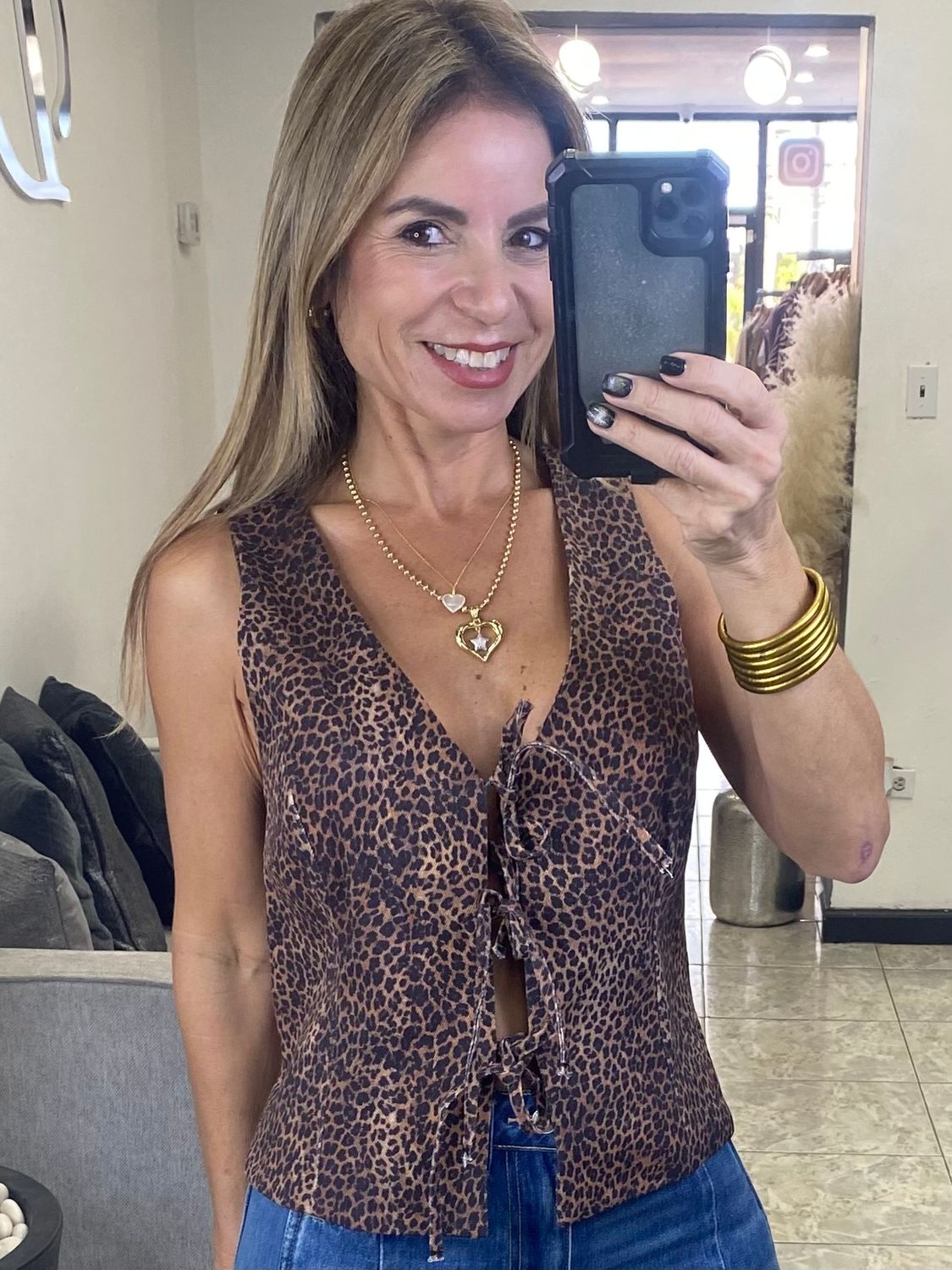 Leopard Cami Top