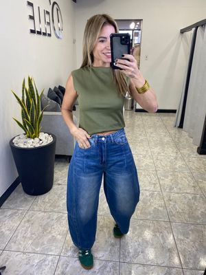 Olive, Black Or Taupe Top