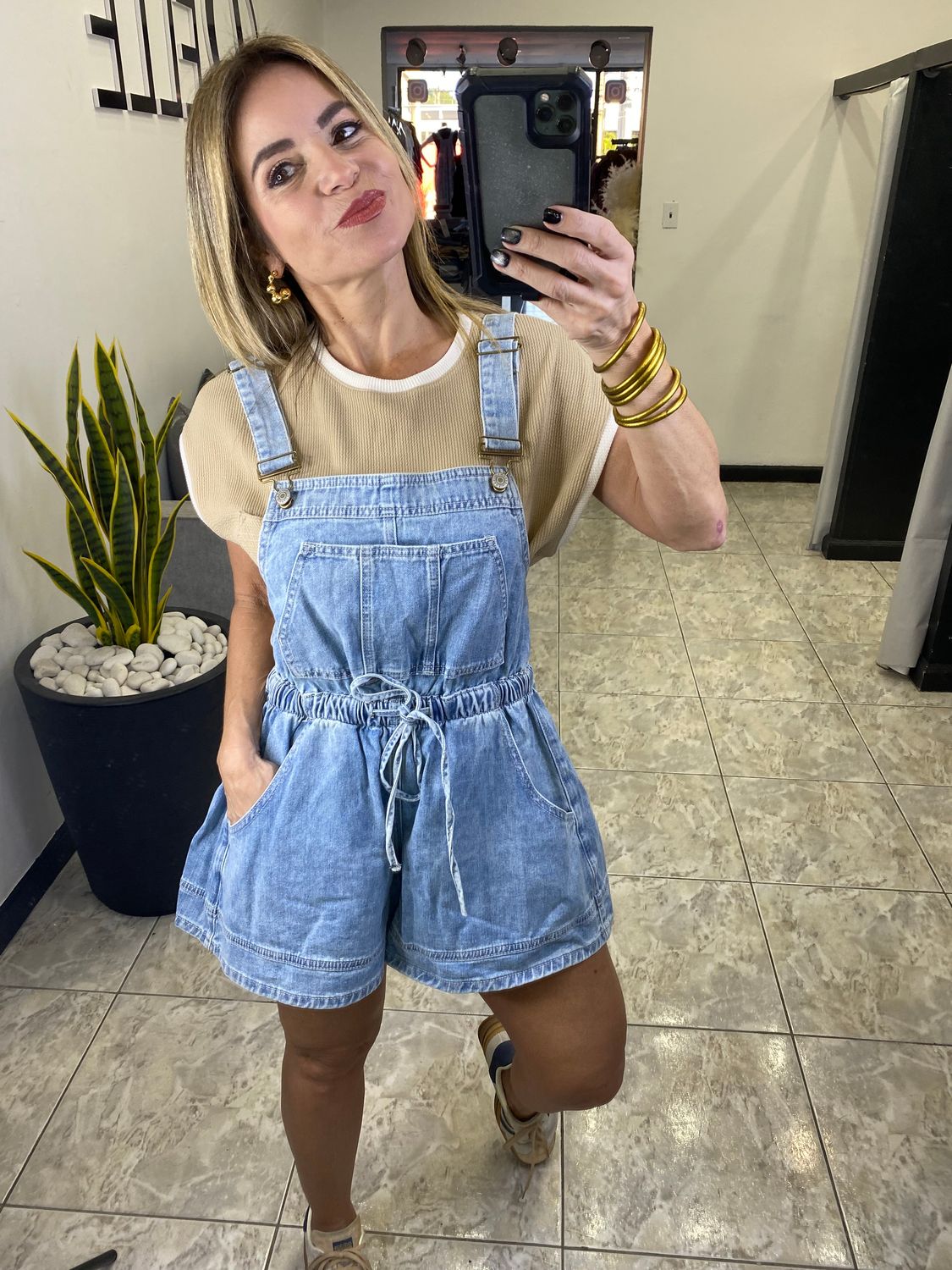Denim Adjustable Romper