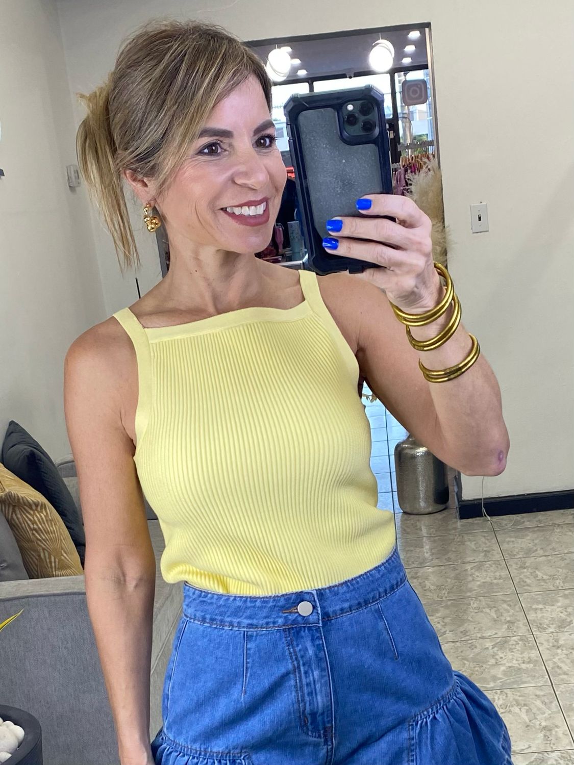 Yellow Or Taupe Tank Top