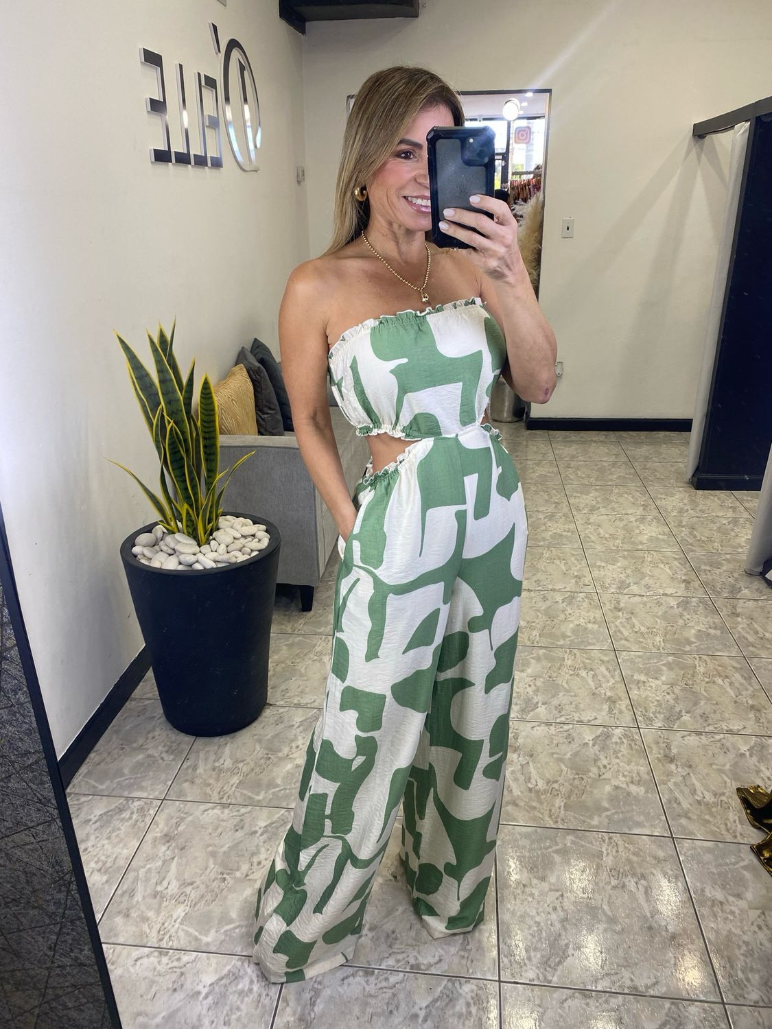 Green Assymetric Jumpsuit