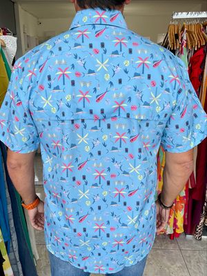 Palm Marlin Fishing Men Top