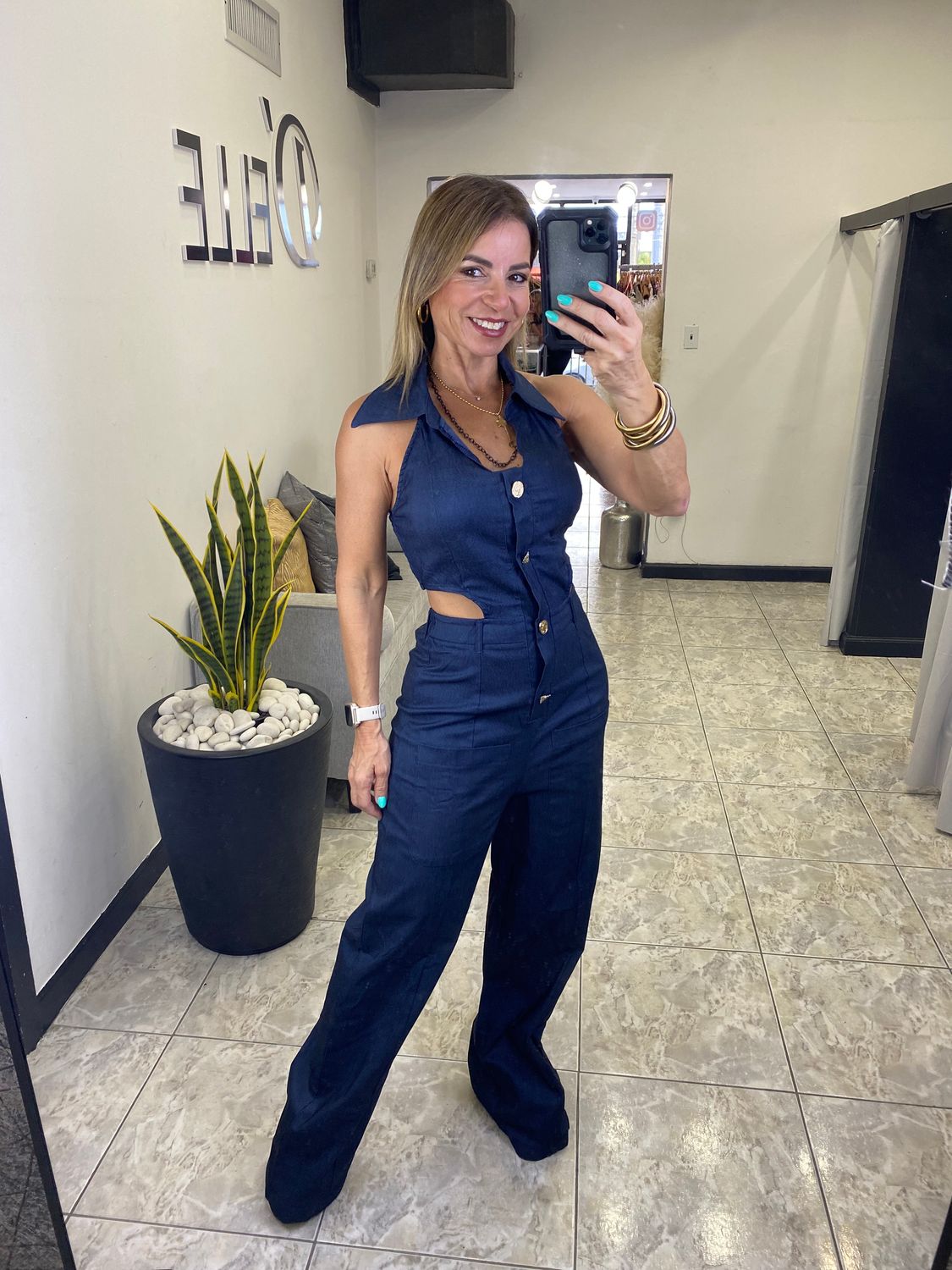 Dark Denim Jumpsuit