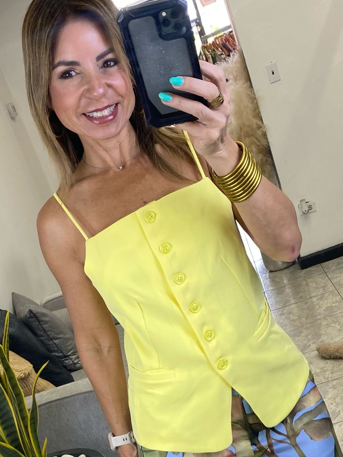 Sunny Yellow Or White Vest Top
