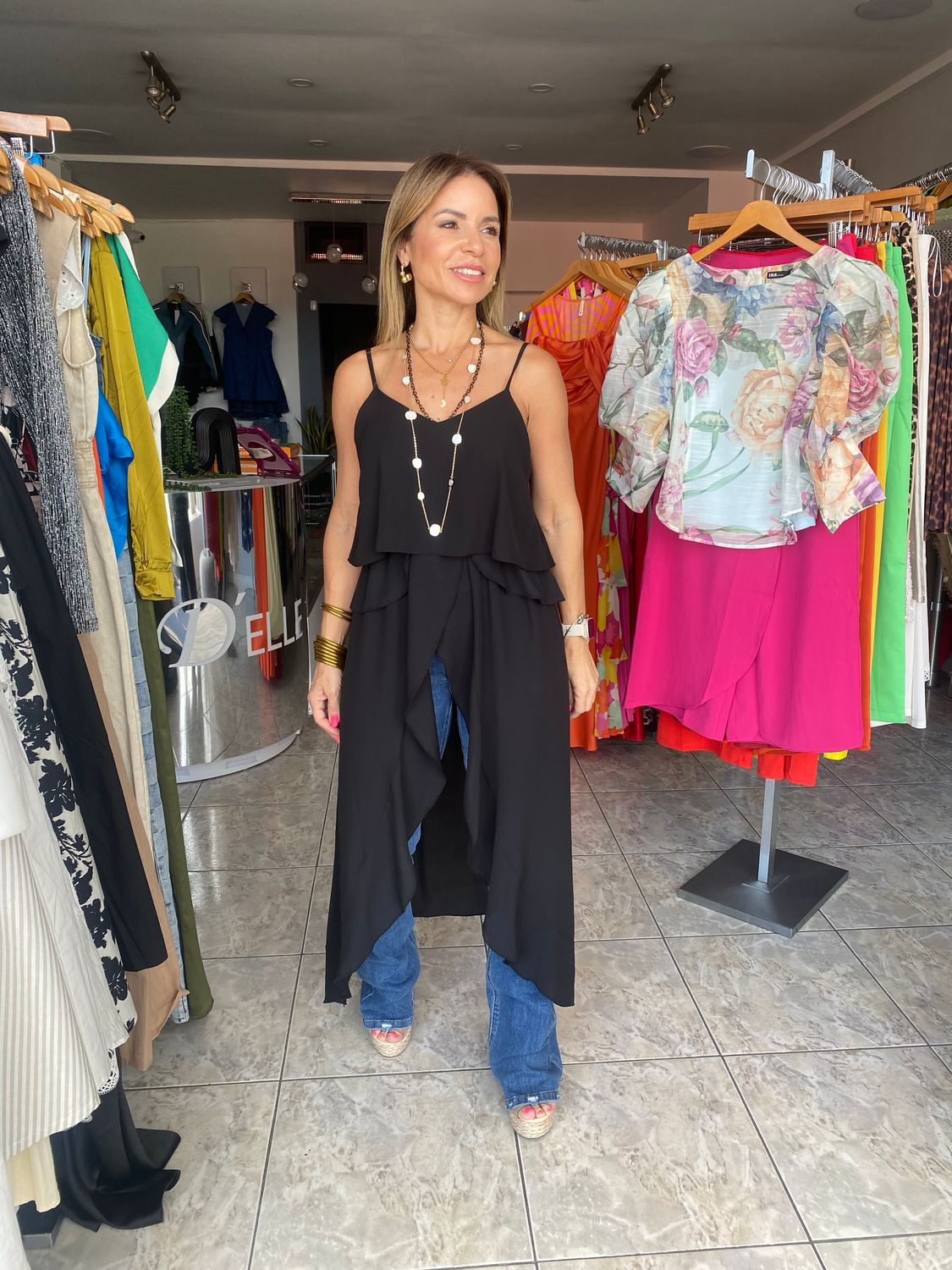 Black. White Or Nude Kenai Tunic Top
