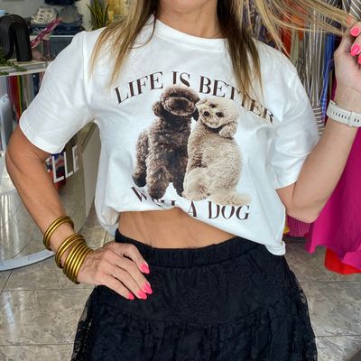 White Doggy T Shirt