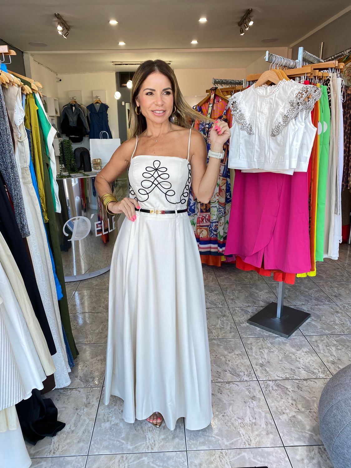 Beige Classy Women Maxi Dress 