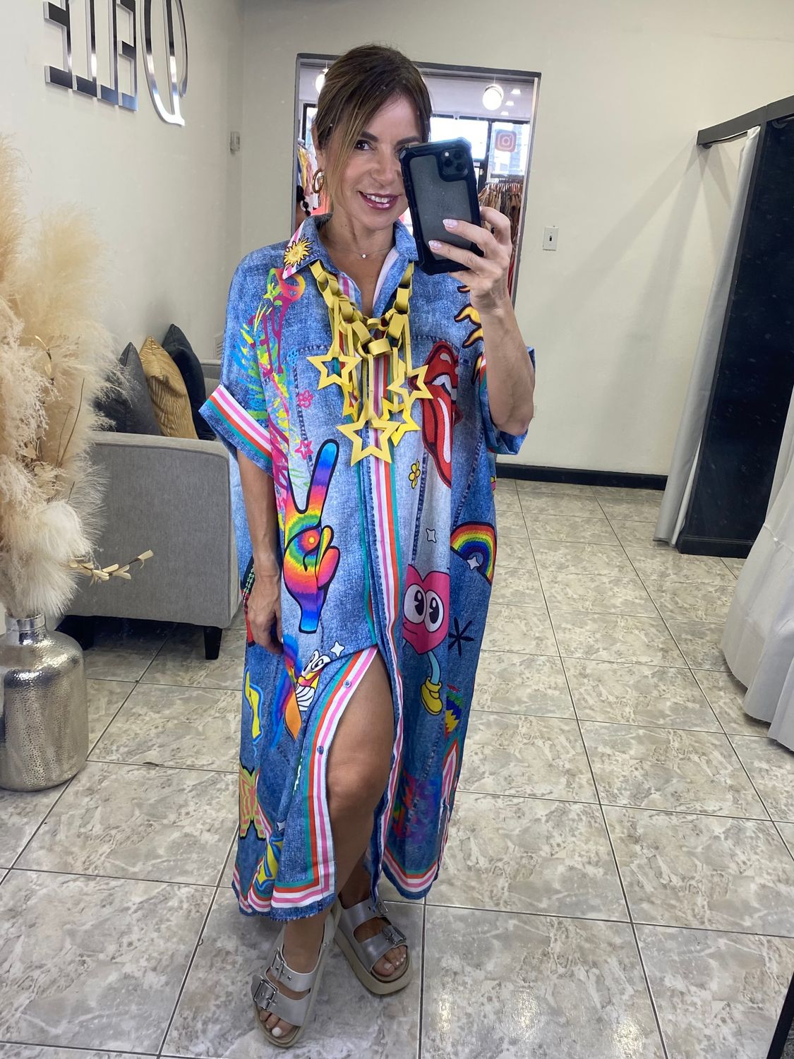 Groovy Midi Colorful Dress
