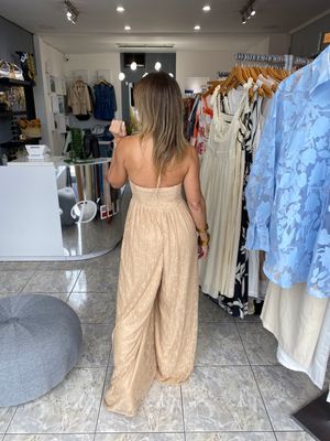 Taupe Halter Jumpsuit