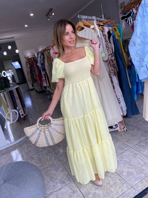 Sunny Yellow Cute Picnick Dress
