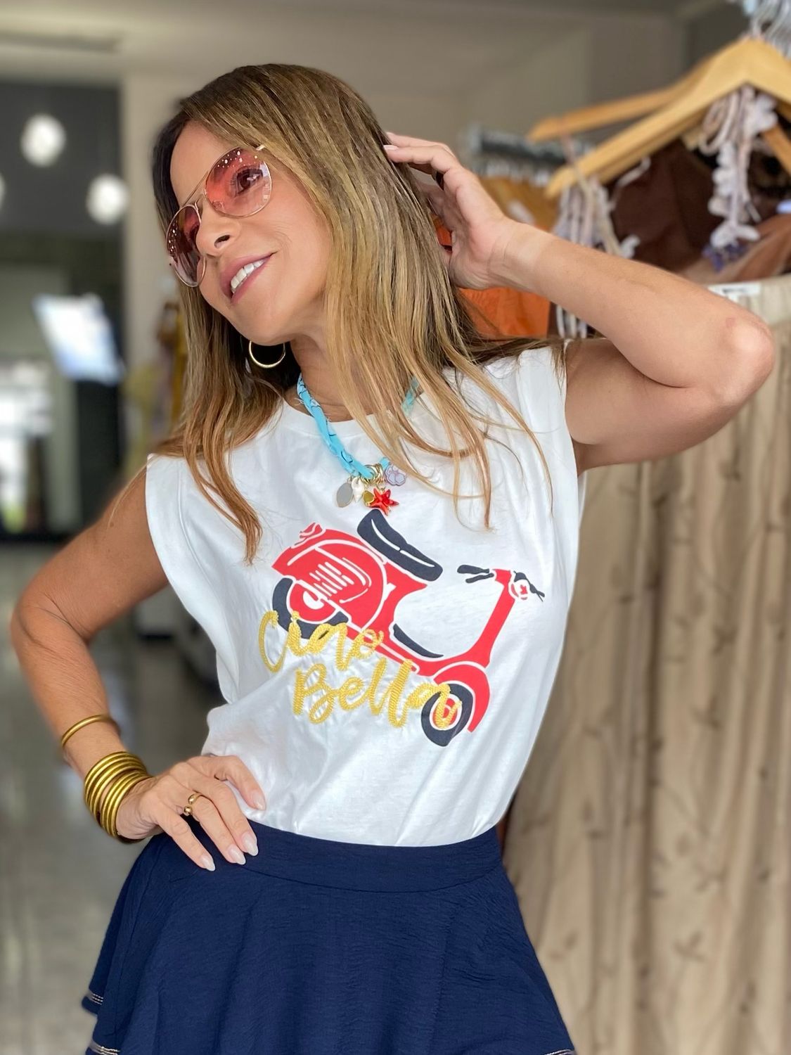 Ciao Bella White Tee