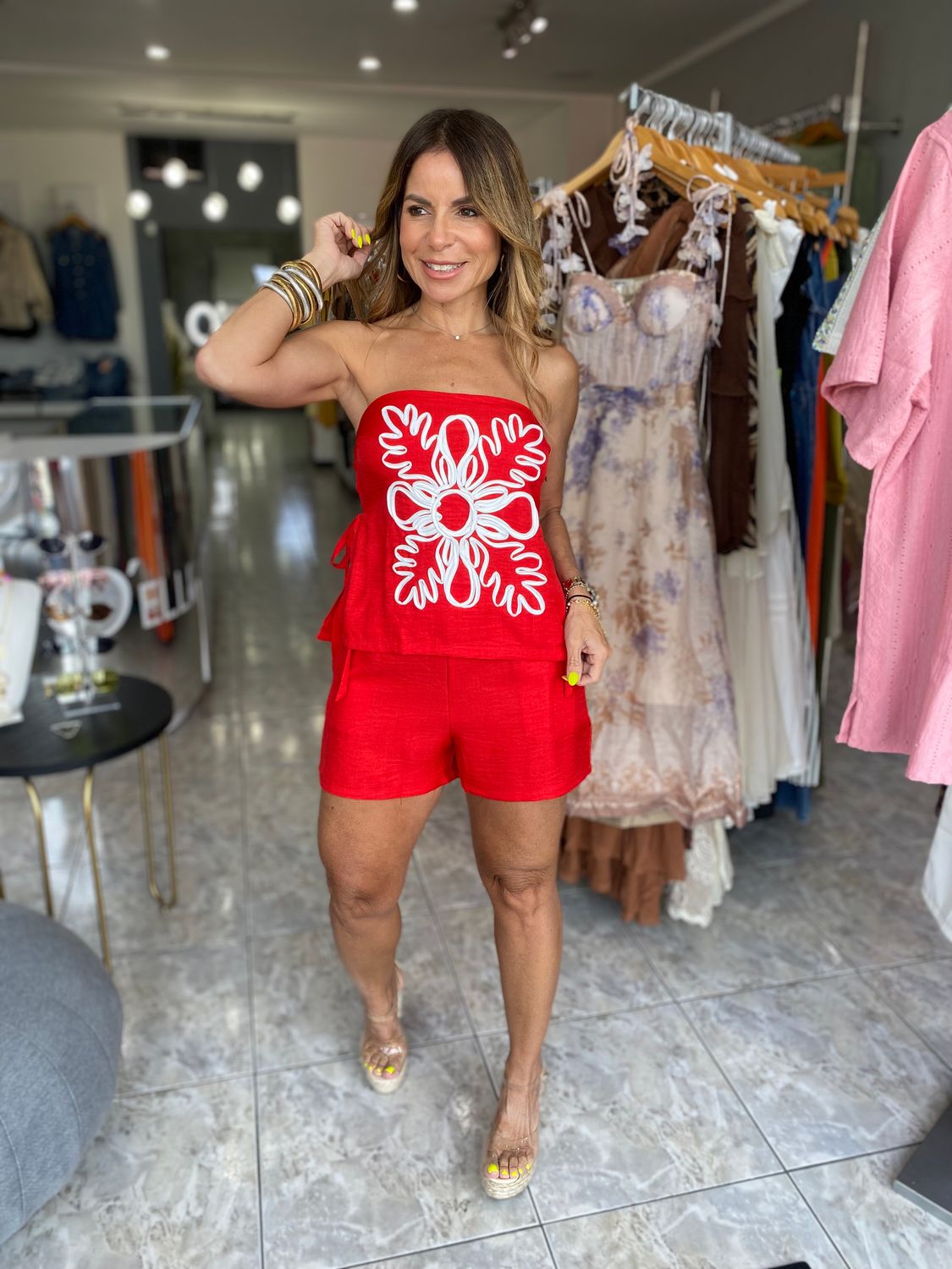 Apple Red Short Set