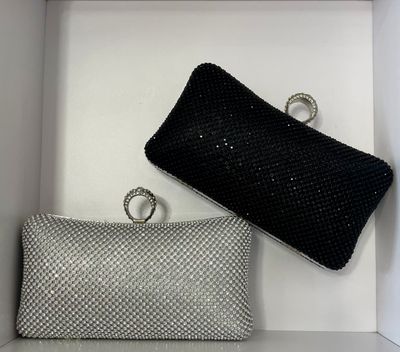 Black Or Silver Long Shoulder Bag