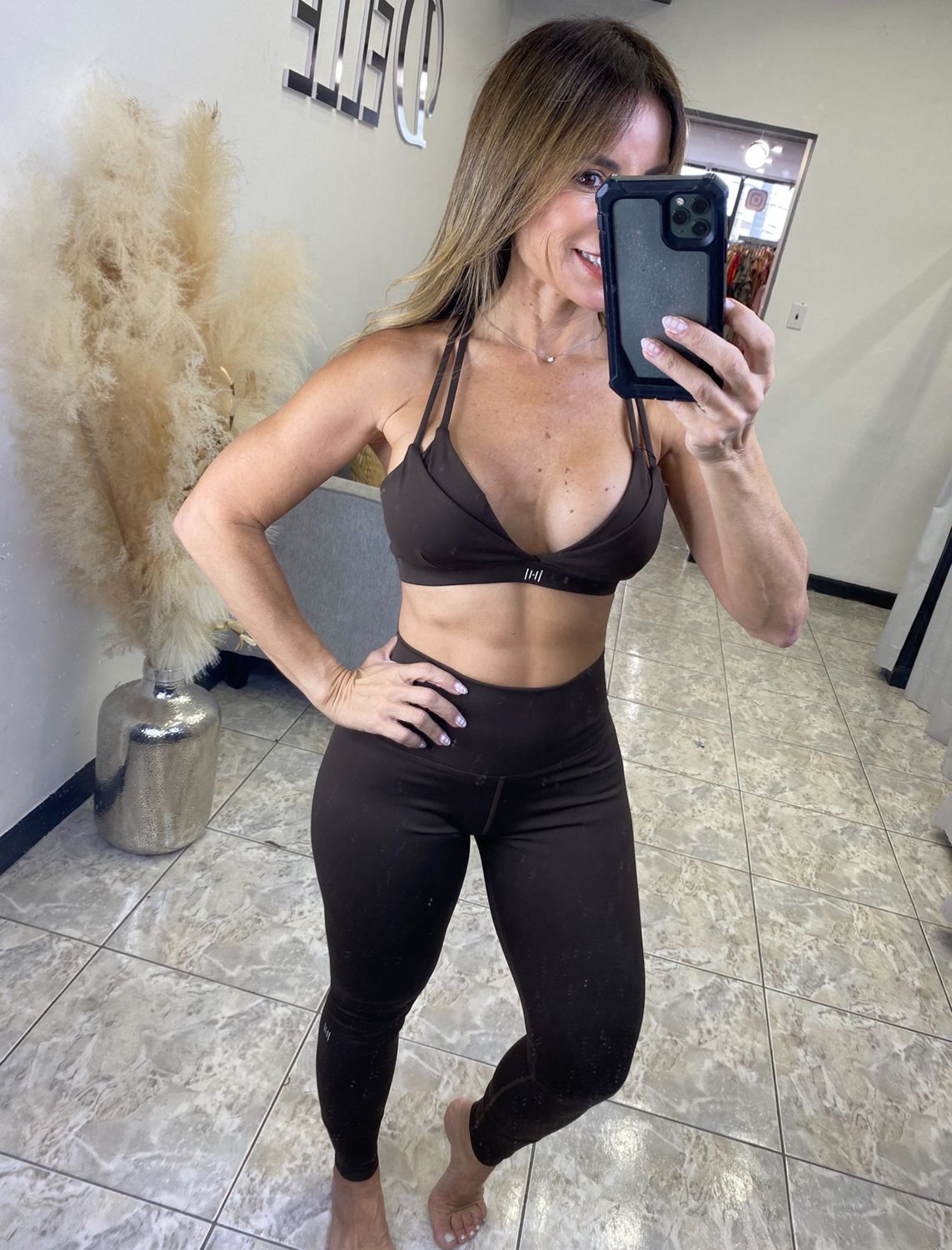 Brown Active Wear Yoga Set