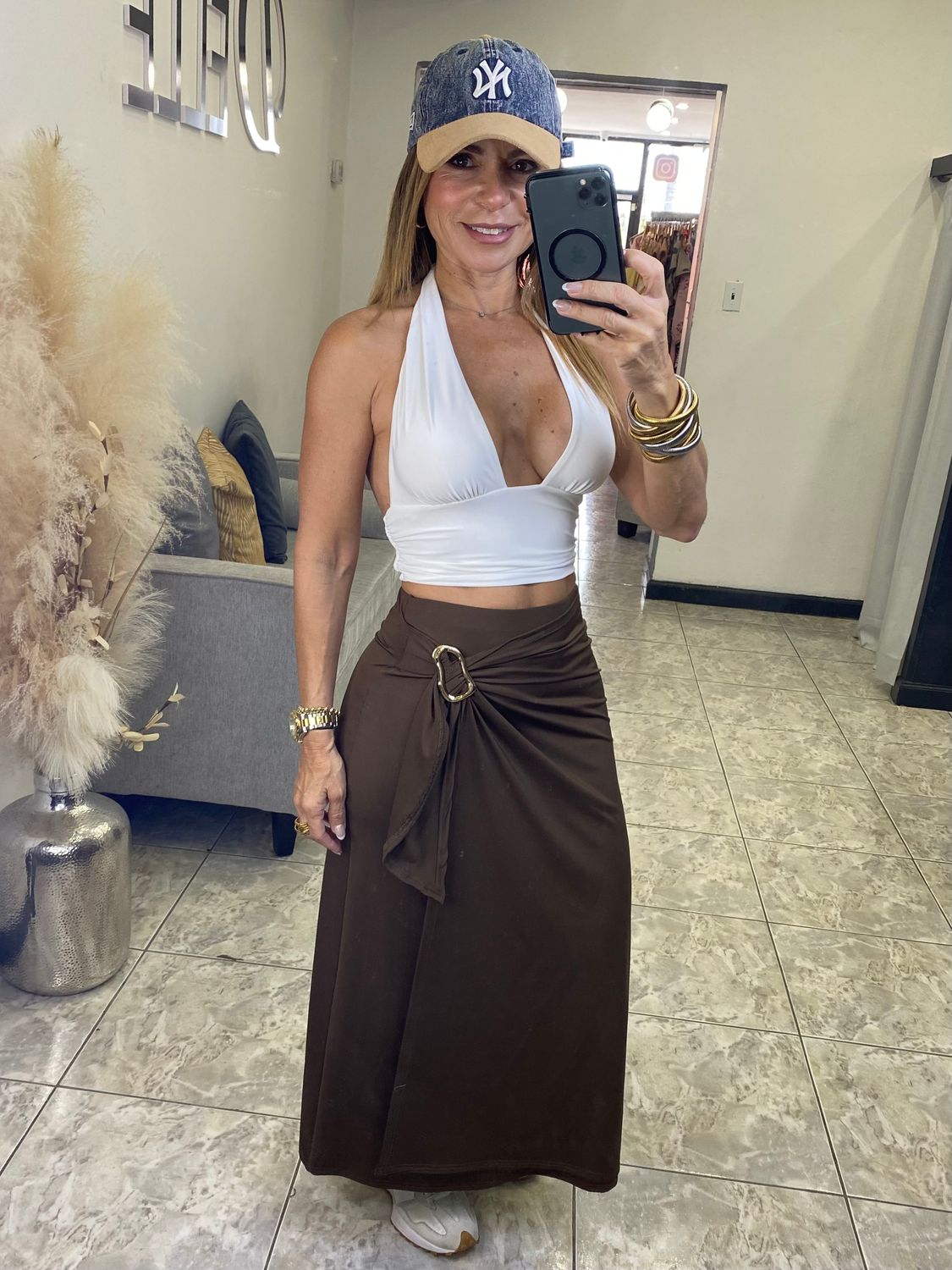 Ivory White Halter Top
