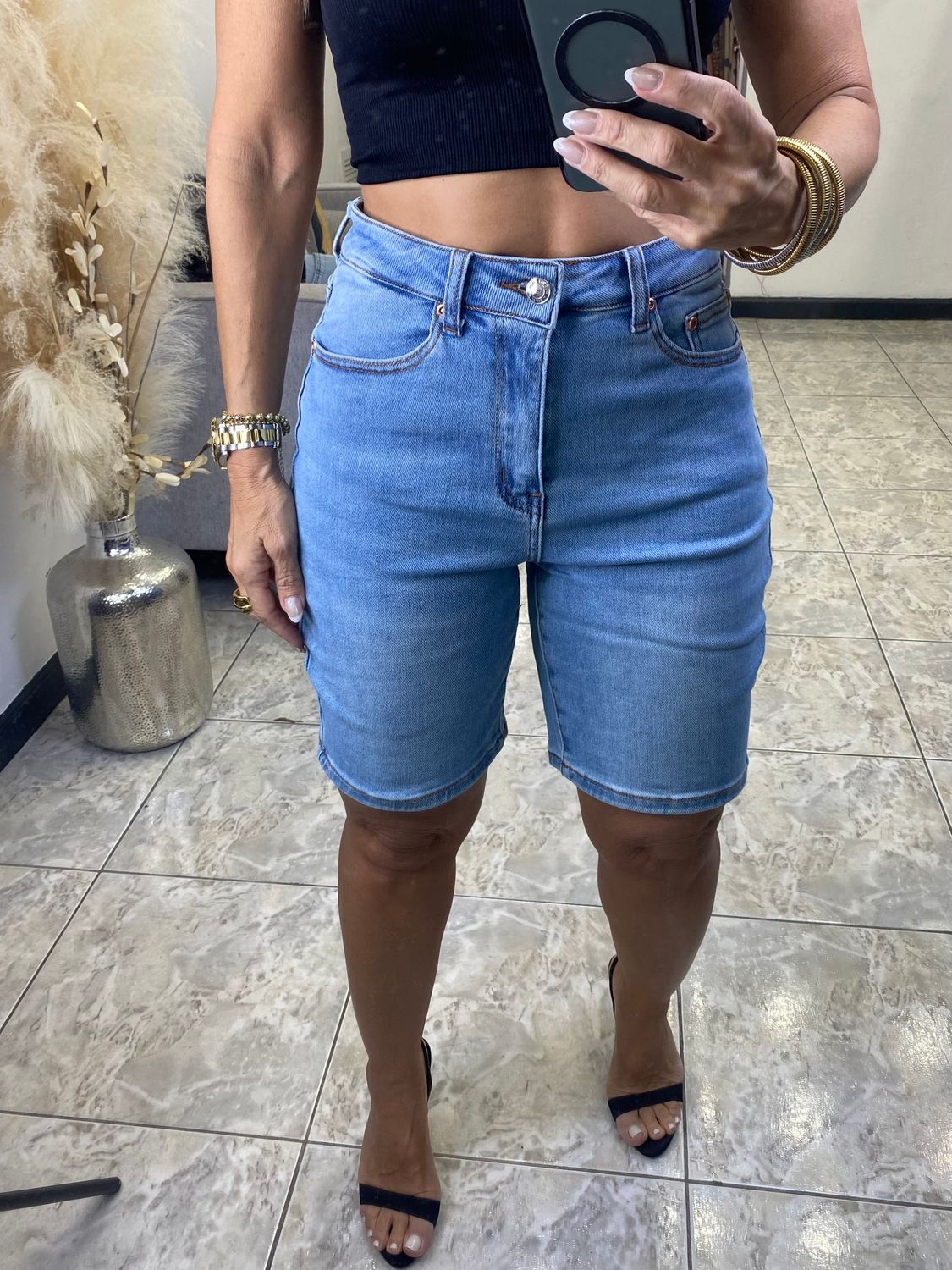 Light Blue Or Medium Blue Bermuda