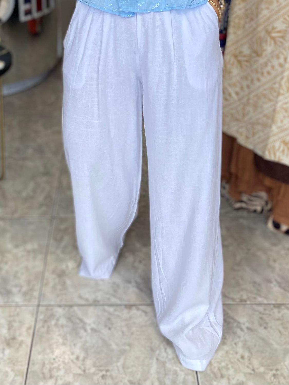 White Linen Pants