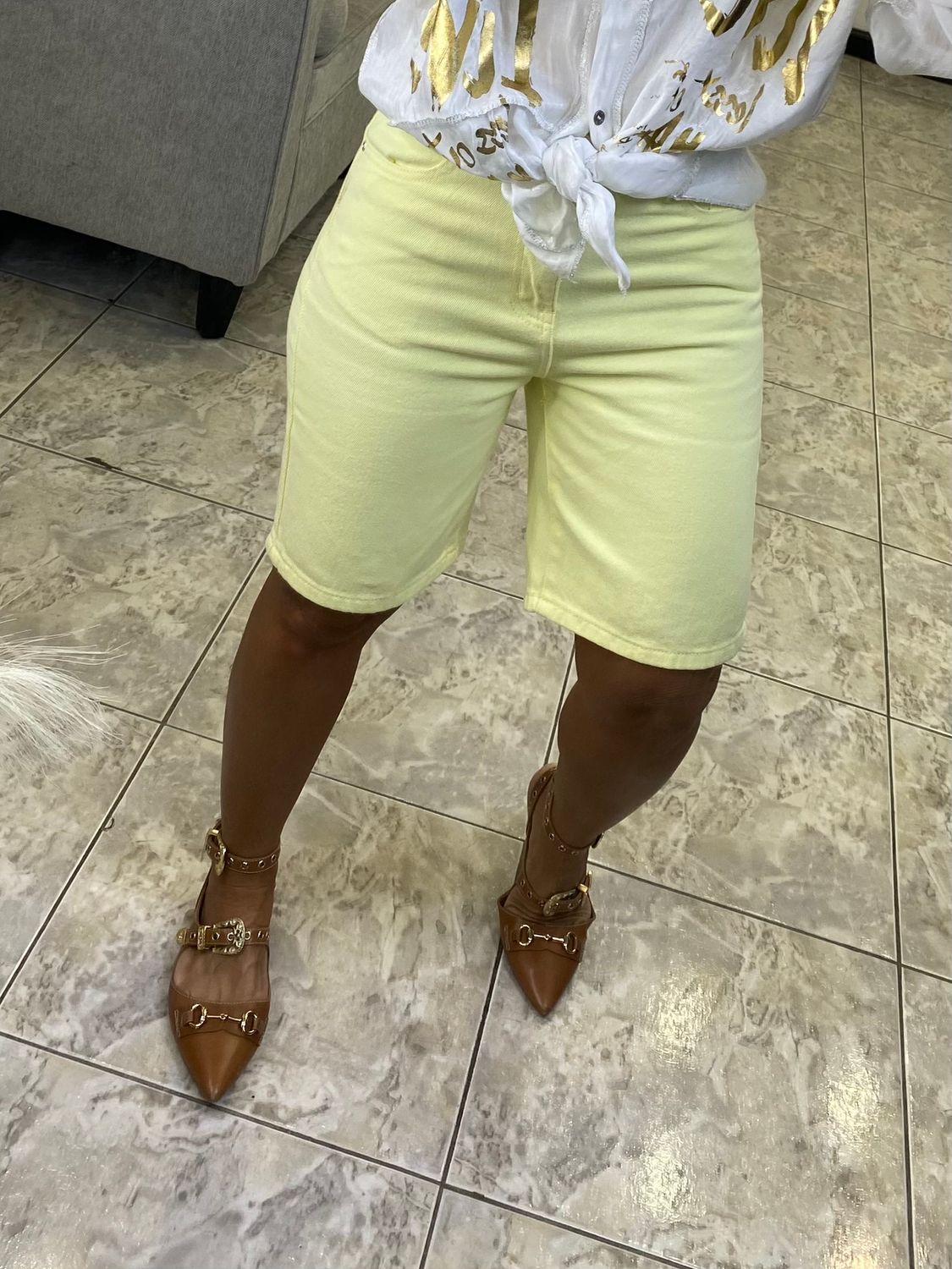 Sunny Yellow Bermuda Short
