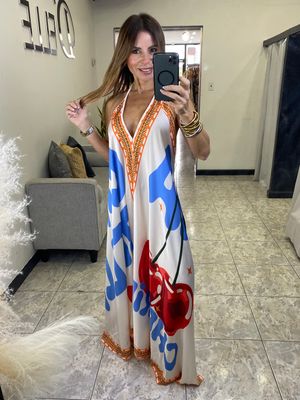 Cherry Blue Oversize Dress