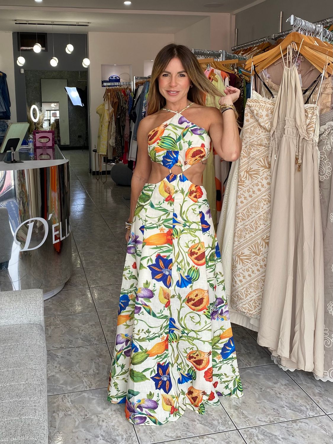 Multi Floral Maxi Dress