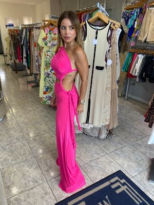 Fucshia Cut Out Jumpsuit 