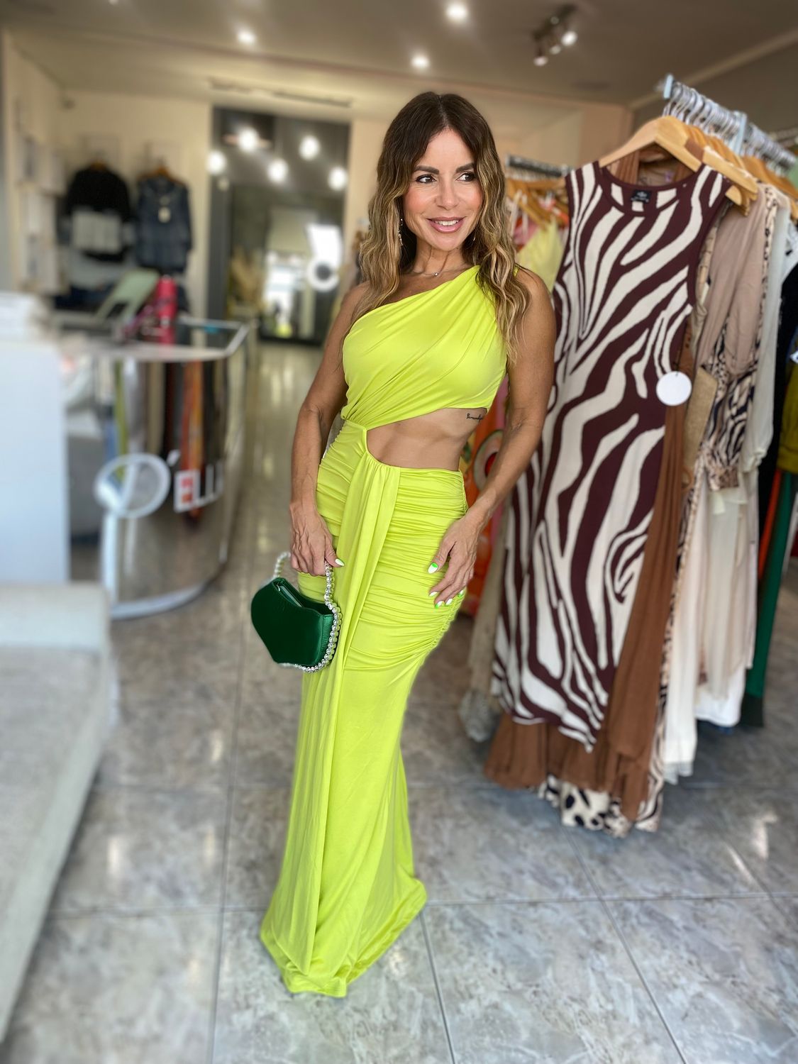 Kiwi Green Maxi Dress