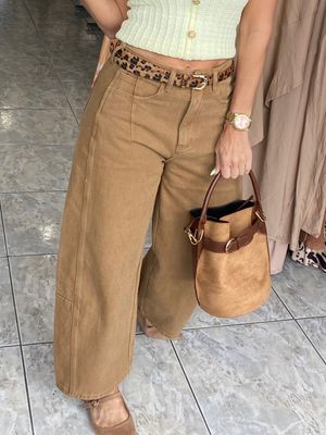 Soft Brown Or Olive Barrel Pants