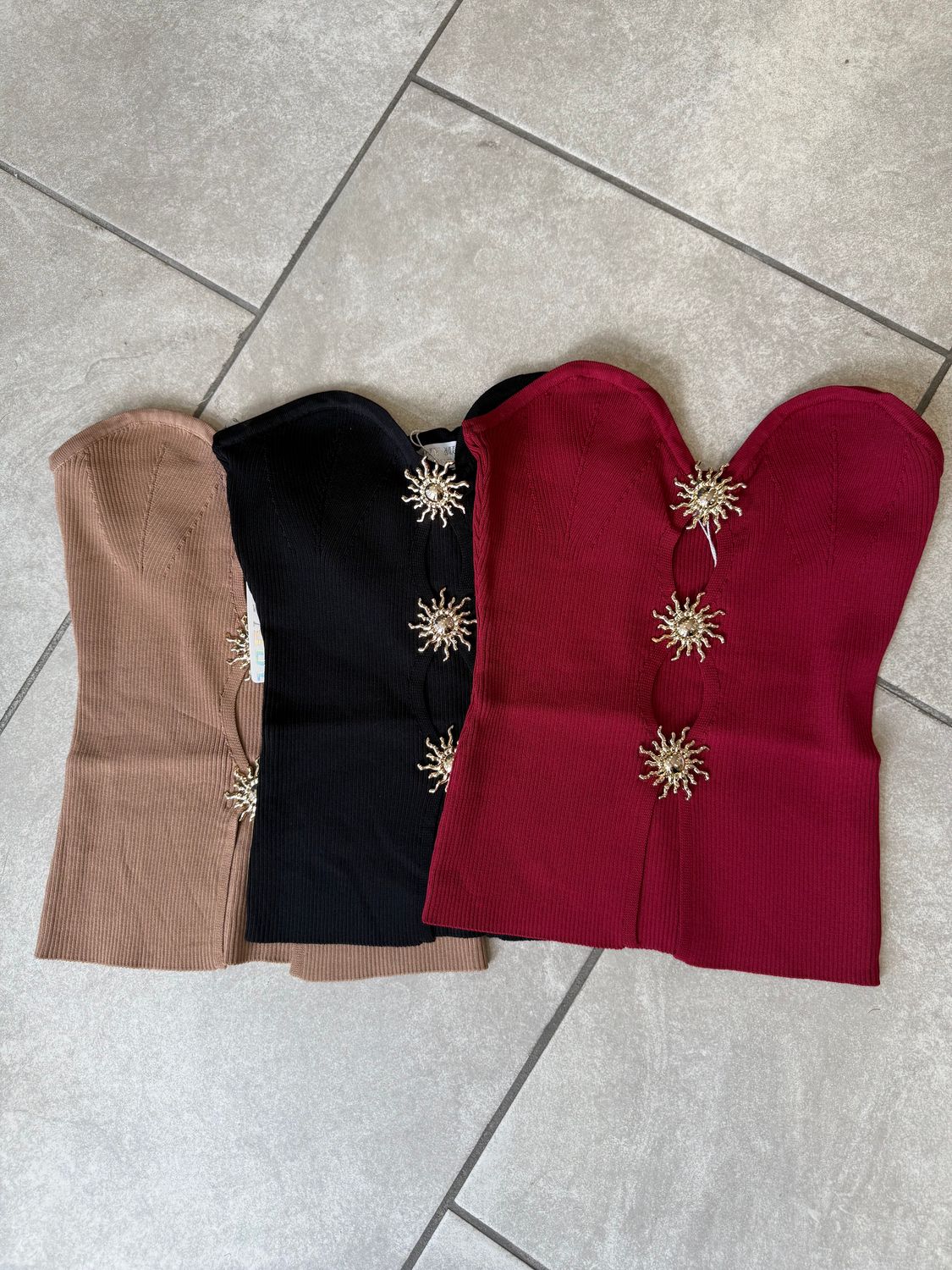 Mocha, Black Or Burgundy Top