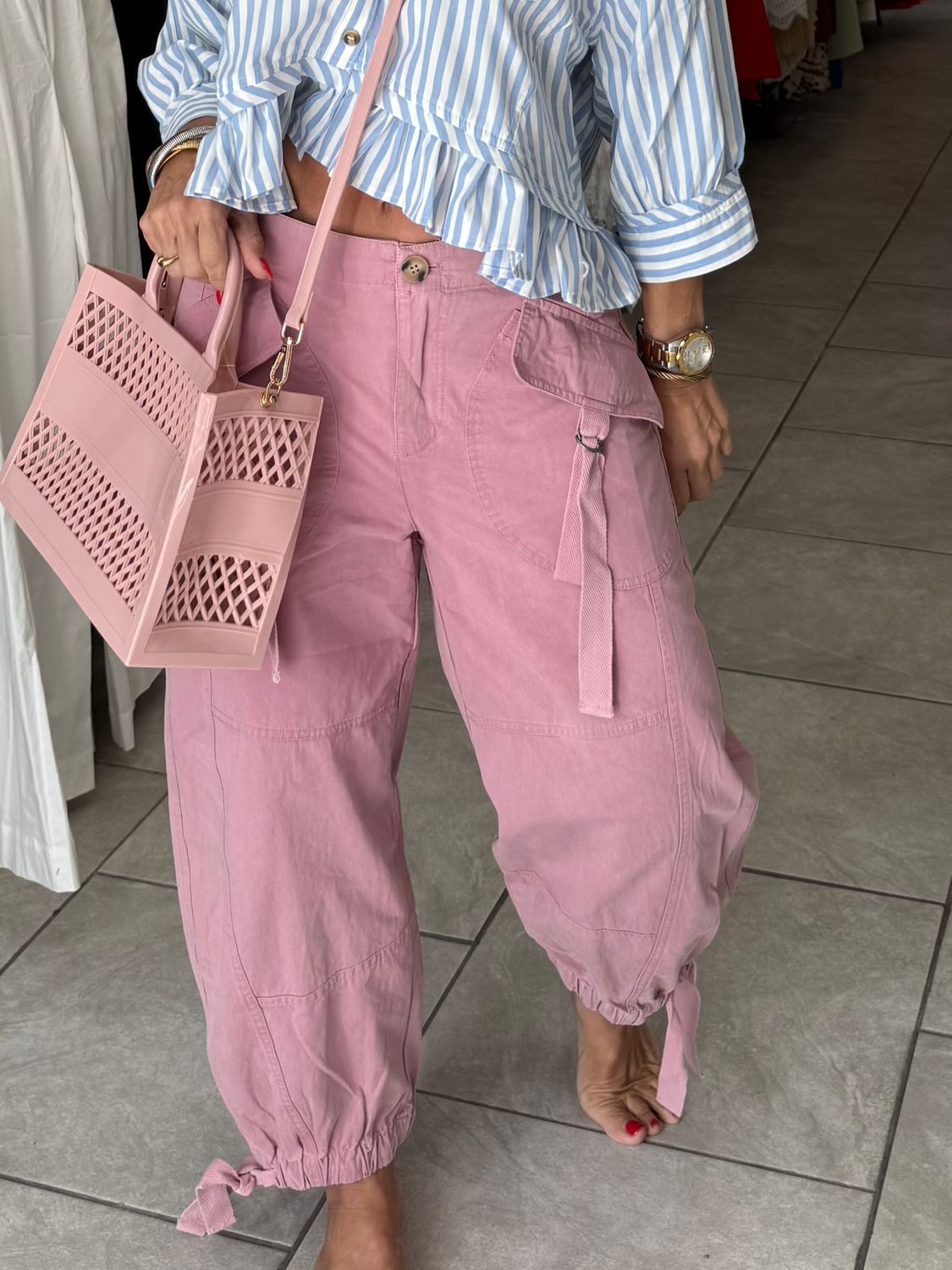 Vintage Rose Cargo Pants