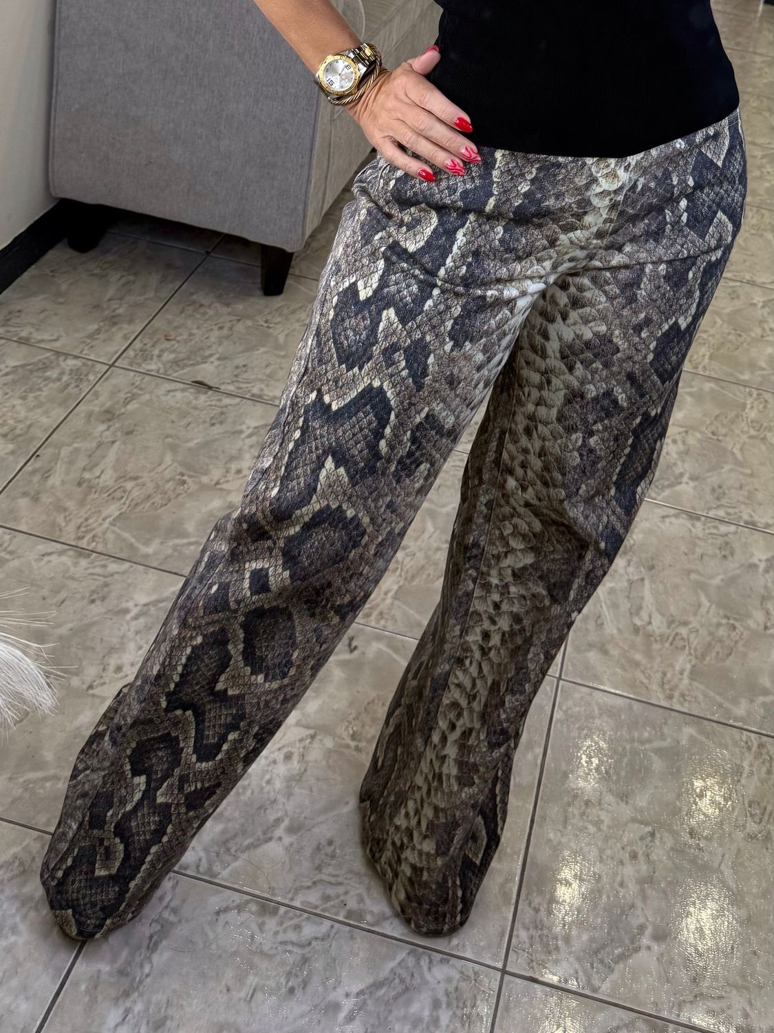 Snake Print Pants