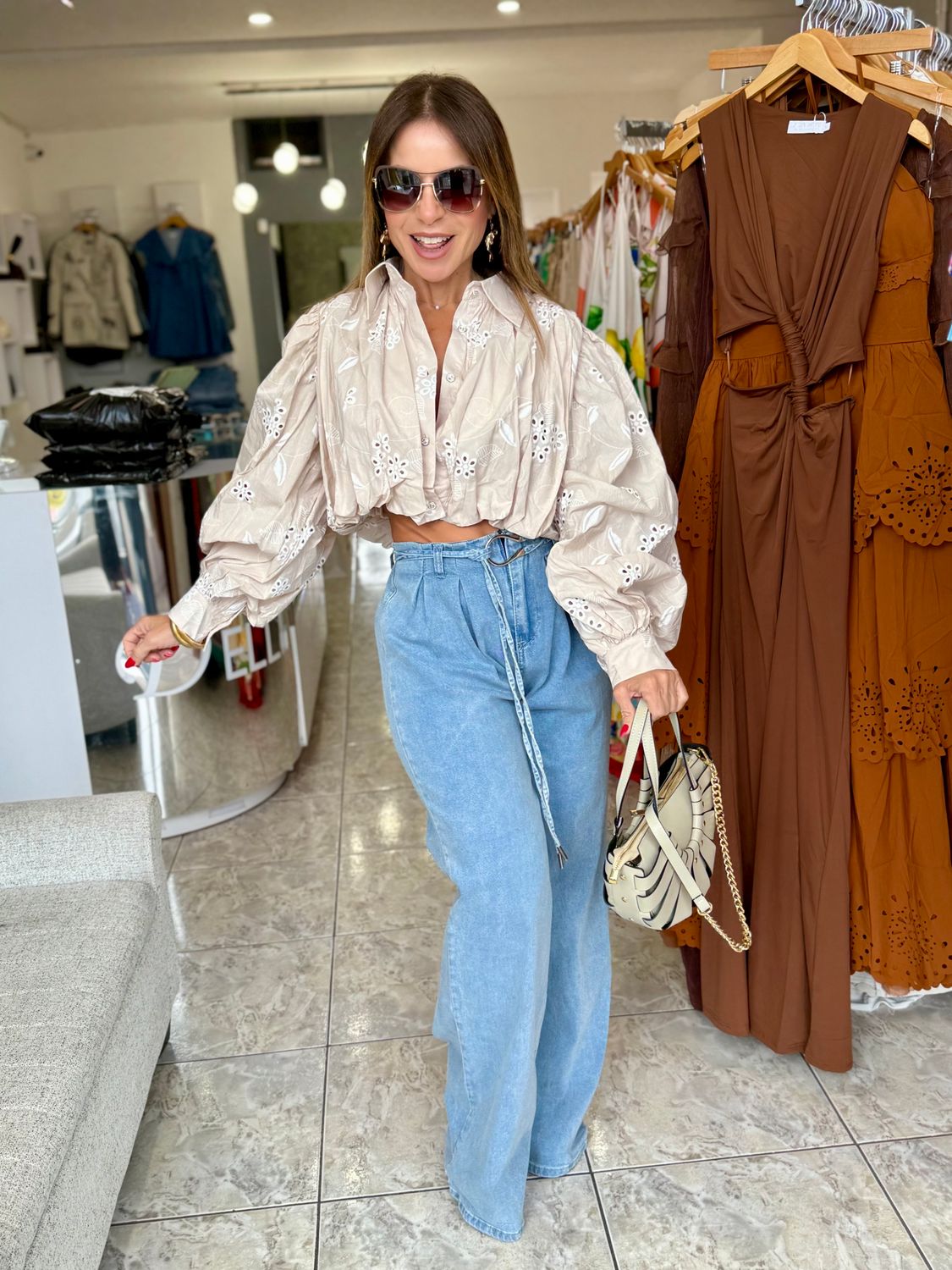 Cream or Blue Top
