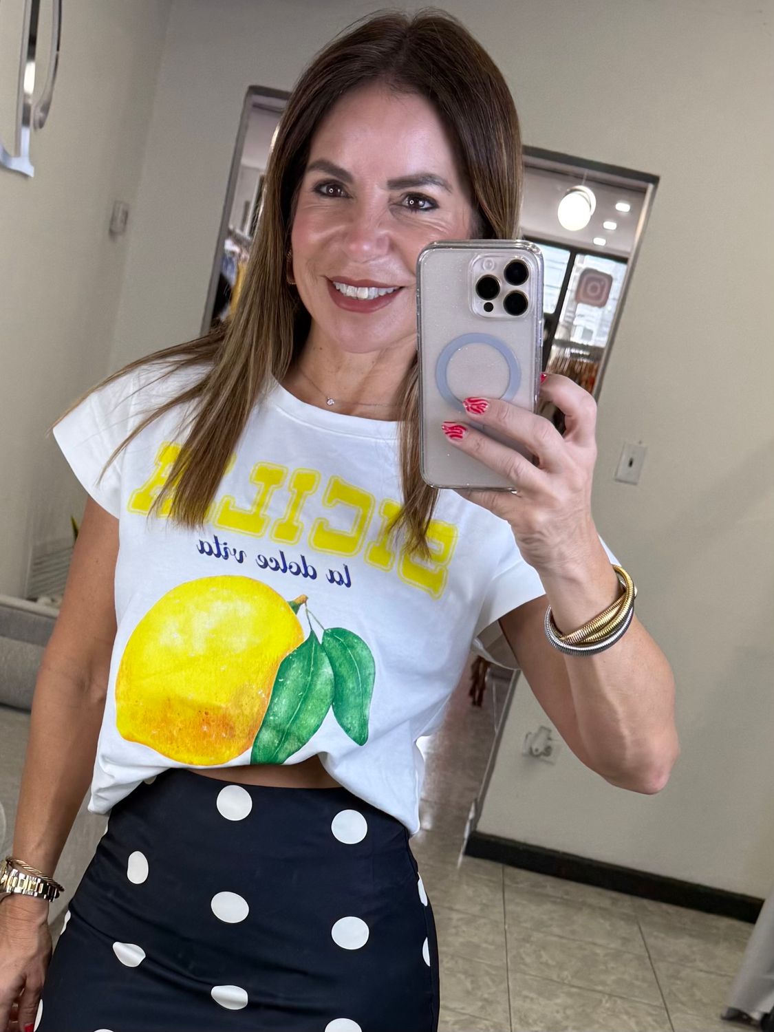 White Lemon Detail Top