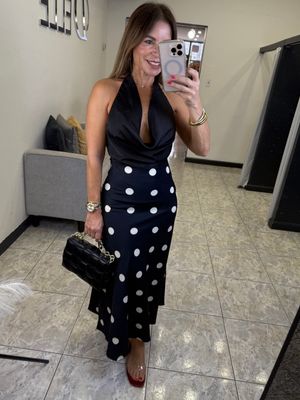 Polka Dots Long Skirt