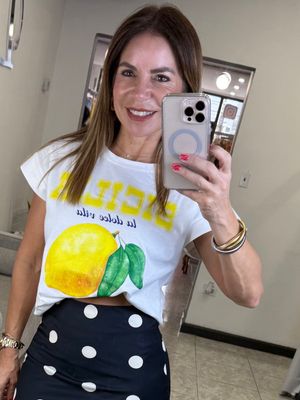 White Lemon Detail Top