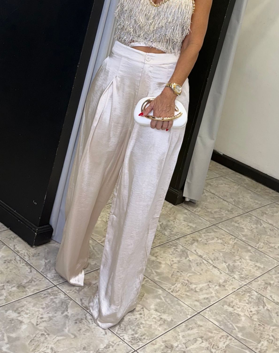 Champagne Palazzo Pants