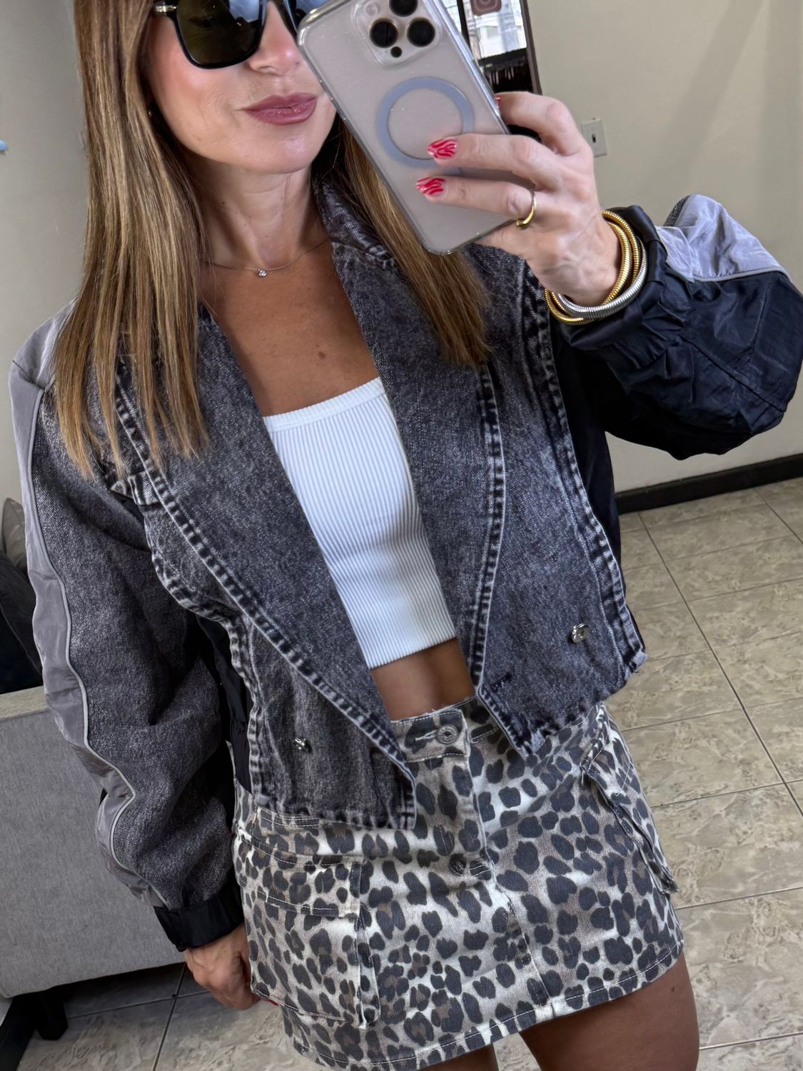 Grey-Black Or Blue-Denim Jacket