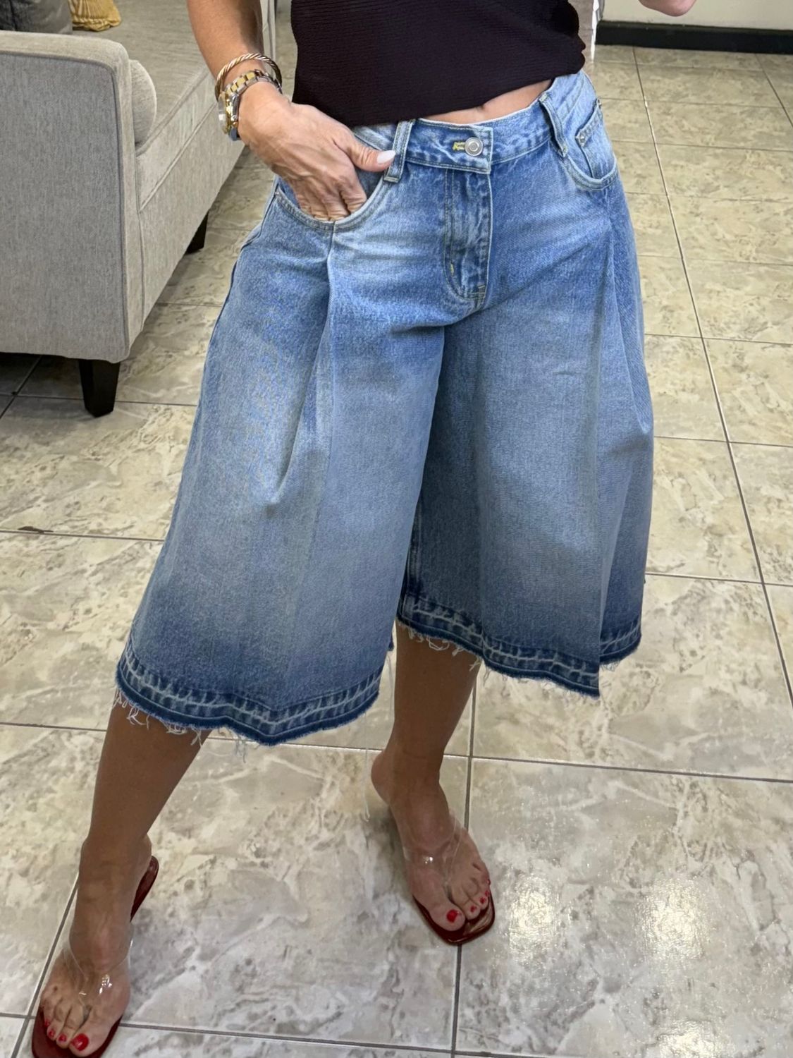Denim Washed Jorts
