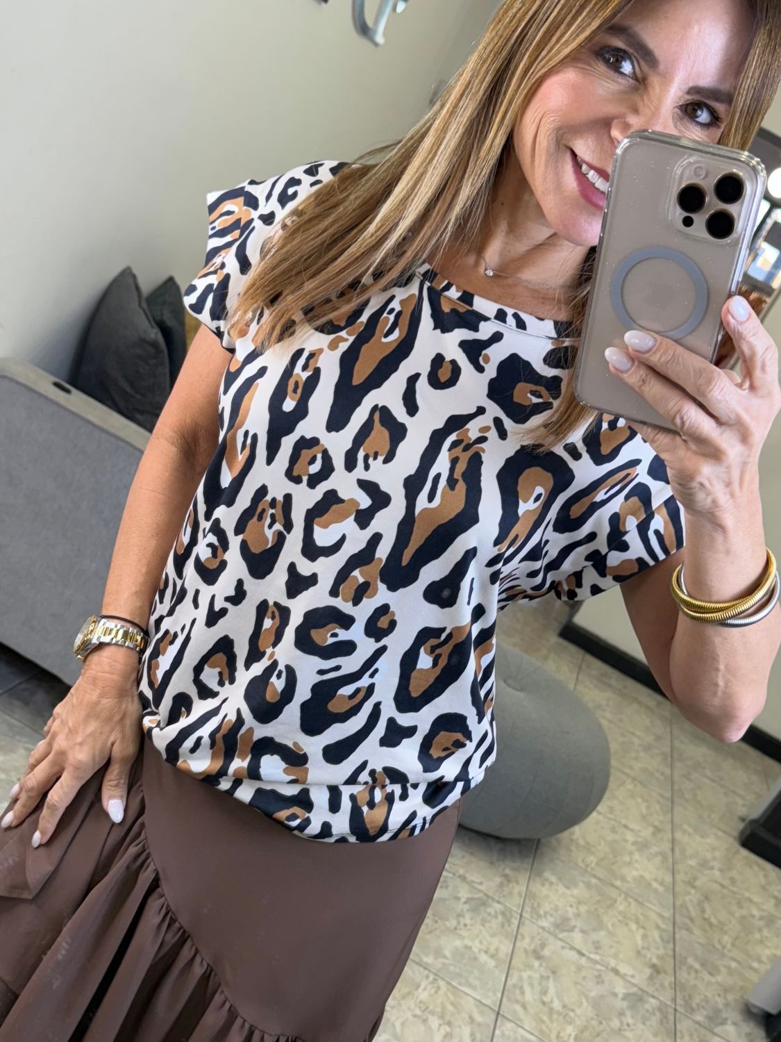 Leopard Print Boxer Top