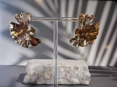 Gold Flower Earrings