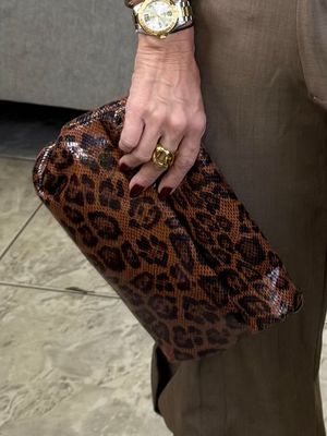 Leopard Print Clutch