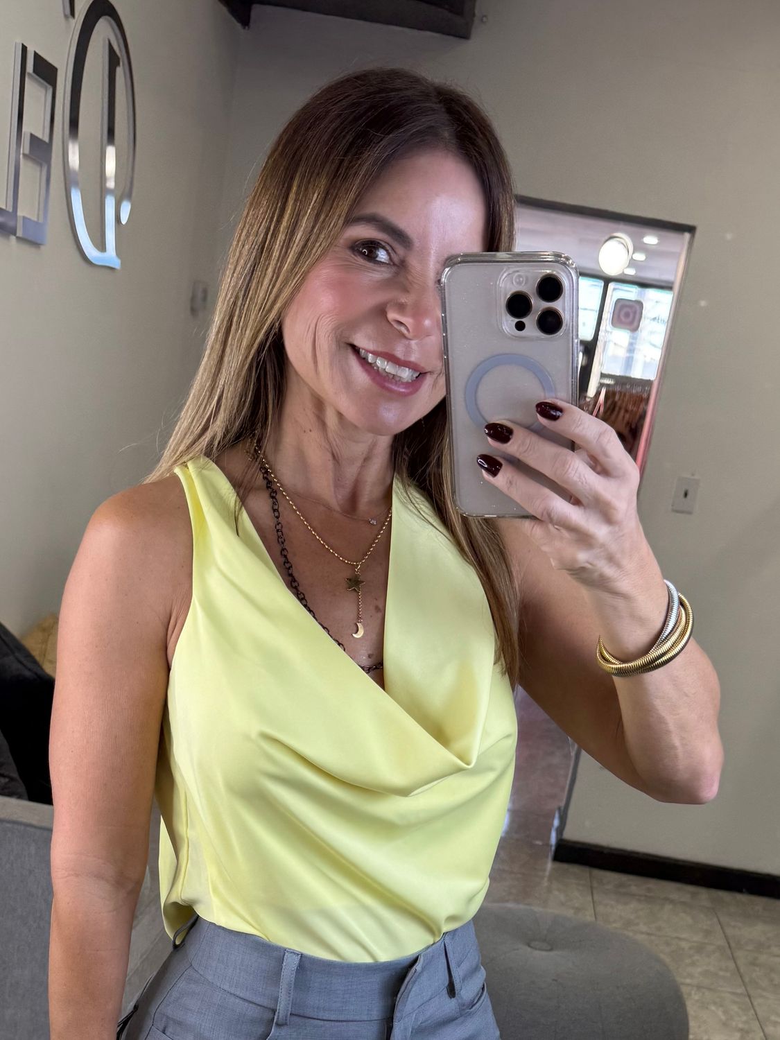 Sunny or Black Satin Top