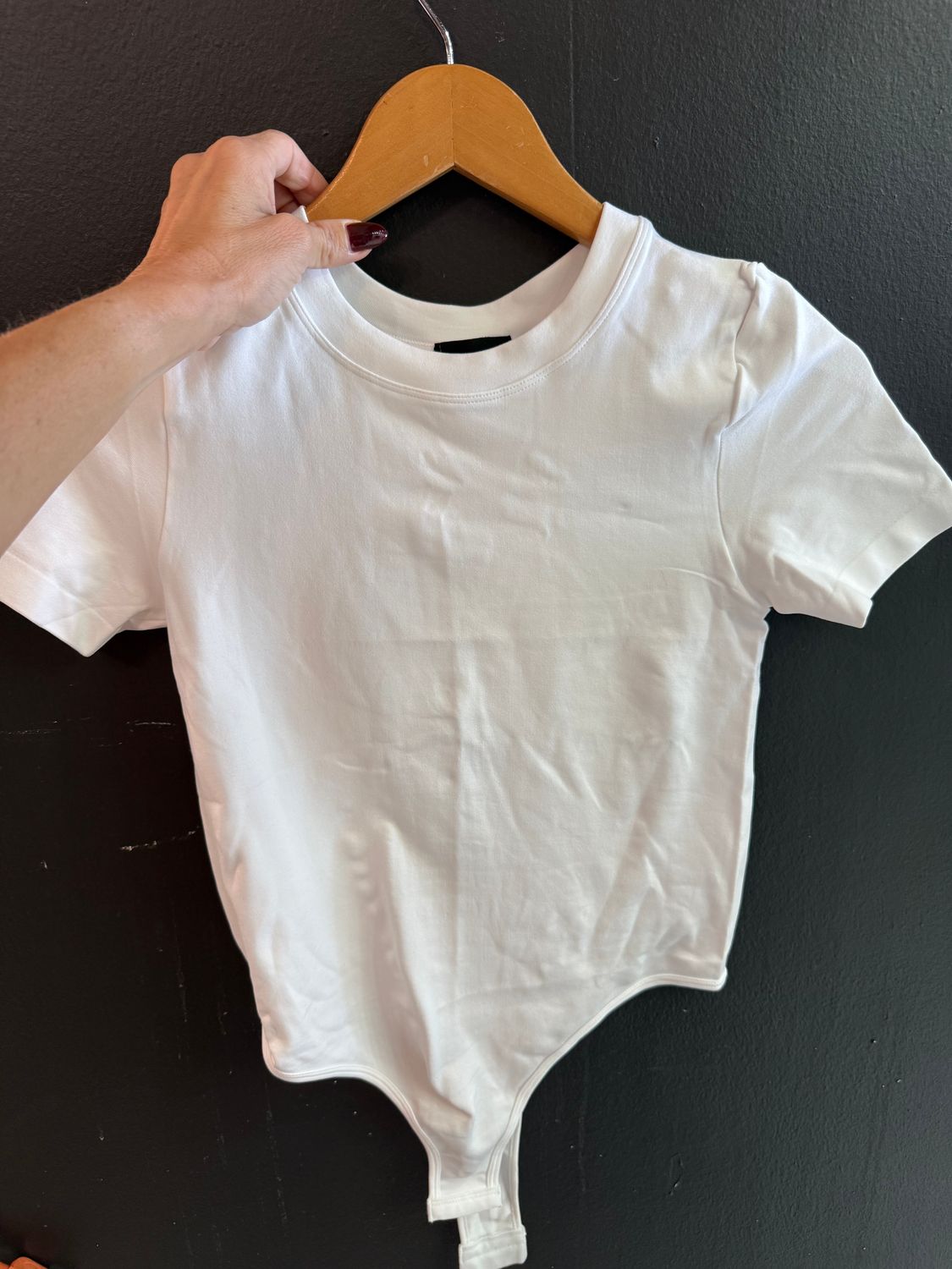 White Short sleeves Bodysuit