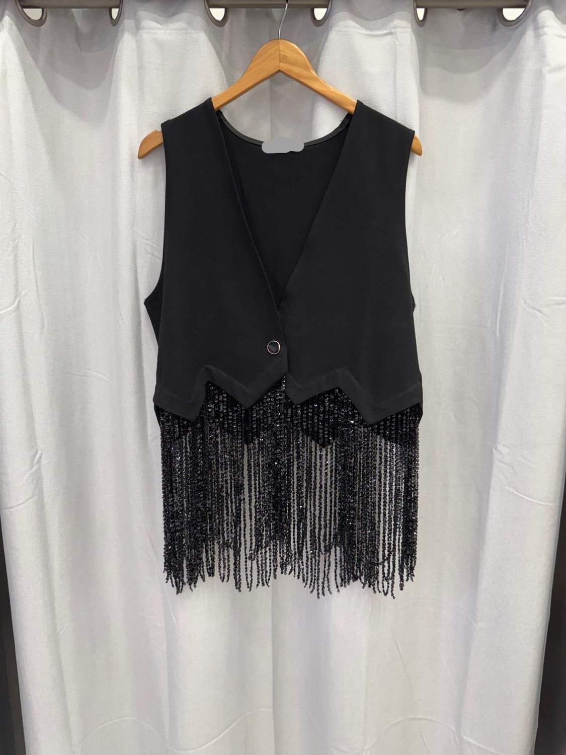 Black Spark Detail Vest Top