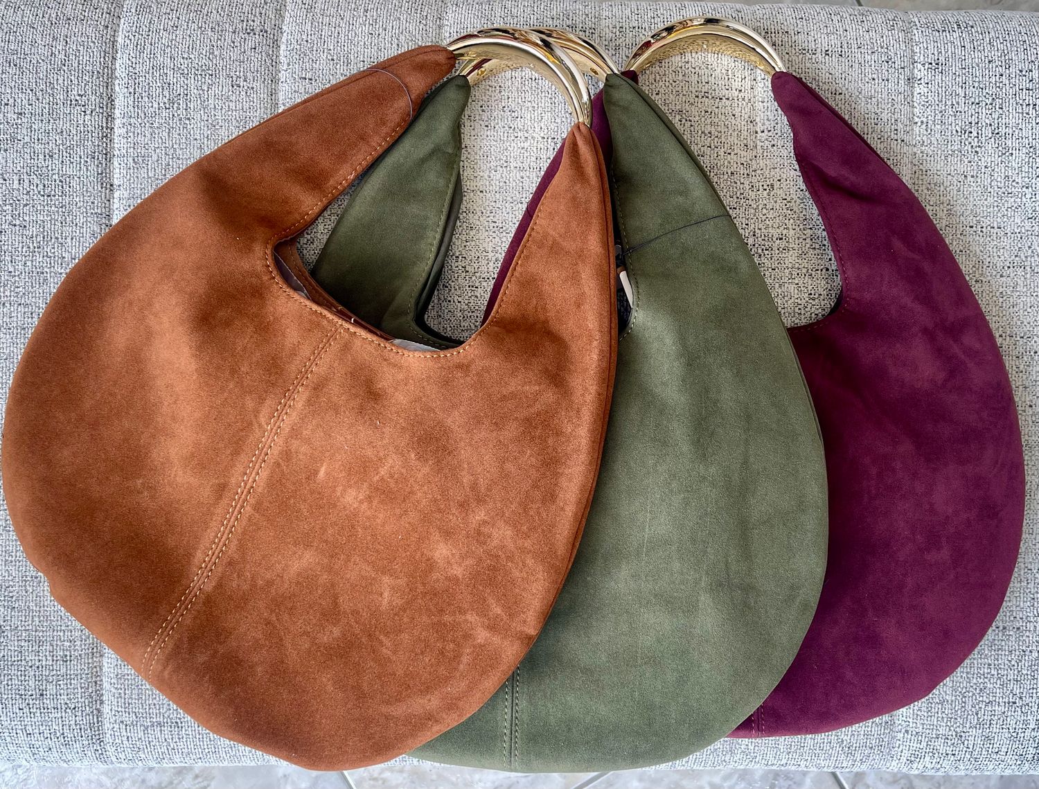 Camel, Olive or Burgundy Shoulder Bag
