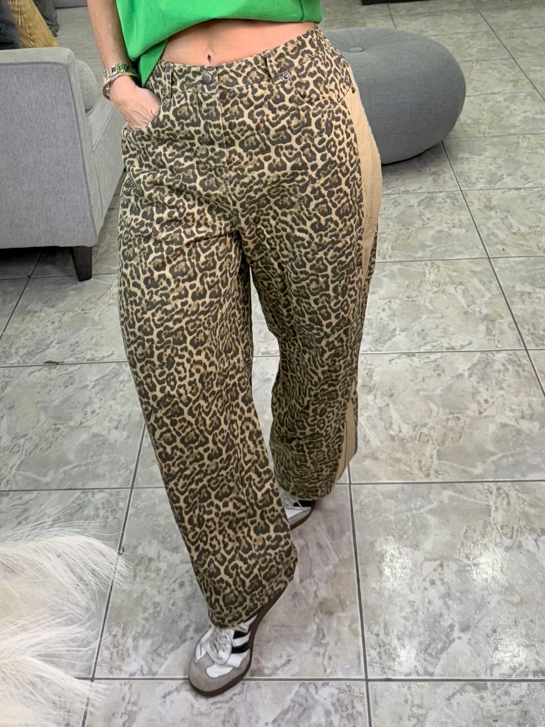 Taupe Leopard Pant