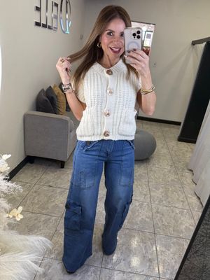 White, Brown Or Grey Knit Top