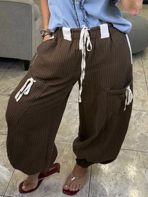 Chocolate Linen Pant