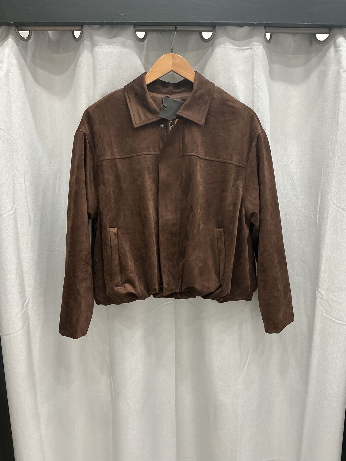 Choco Brown Suede Jacket Top